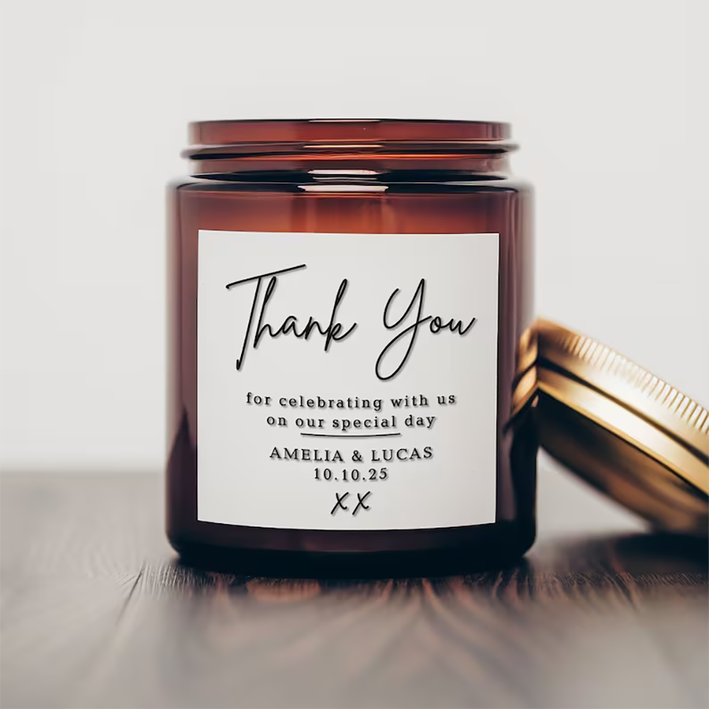 Autocollant carré personnalisé - Personalised Candle Label avis et prix
